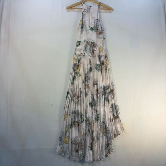 Ted Baker Daniiey Woodland Pleated High Low Floral Dress - Picture 5 of 5